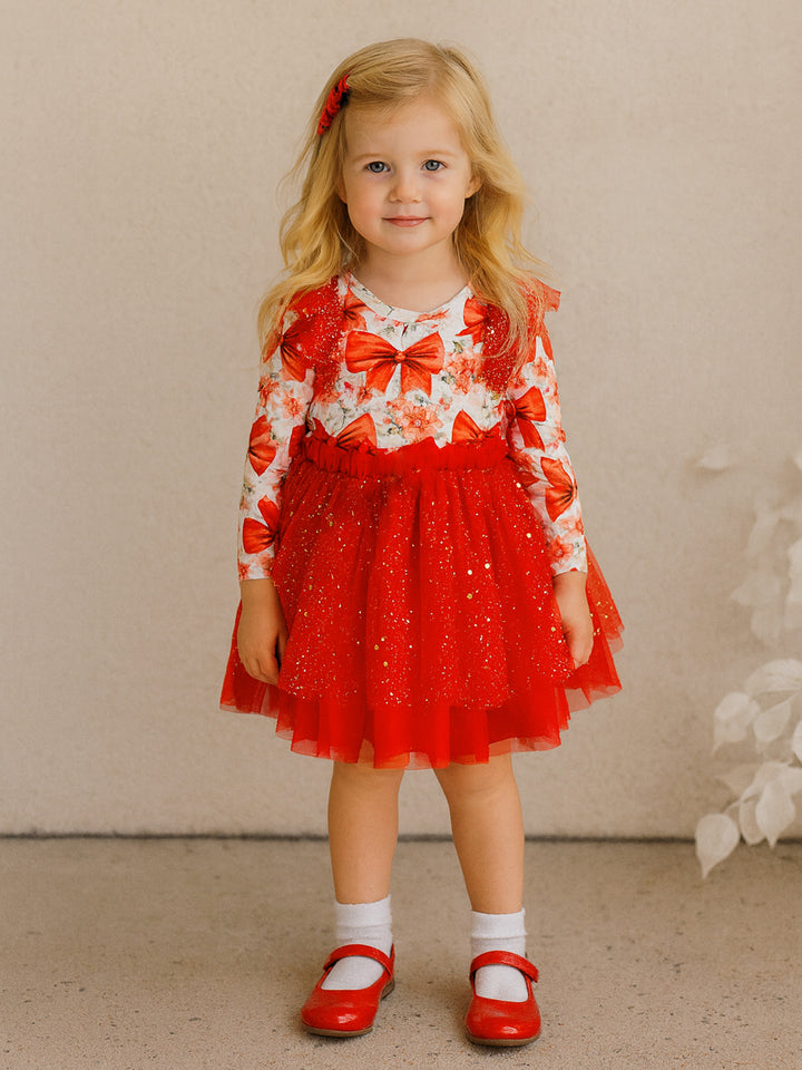 All I Wish Red Bow Dress