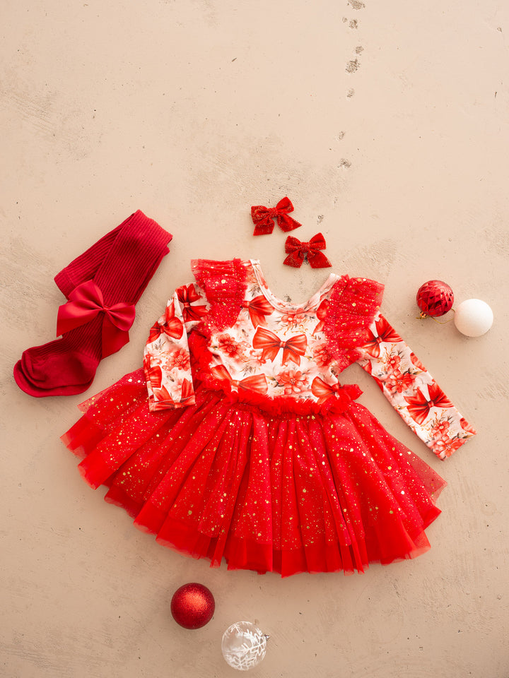 All I Wish Red Bow Dress