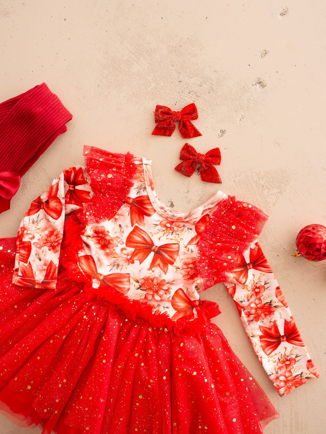 All I Wish Red Bow Dress