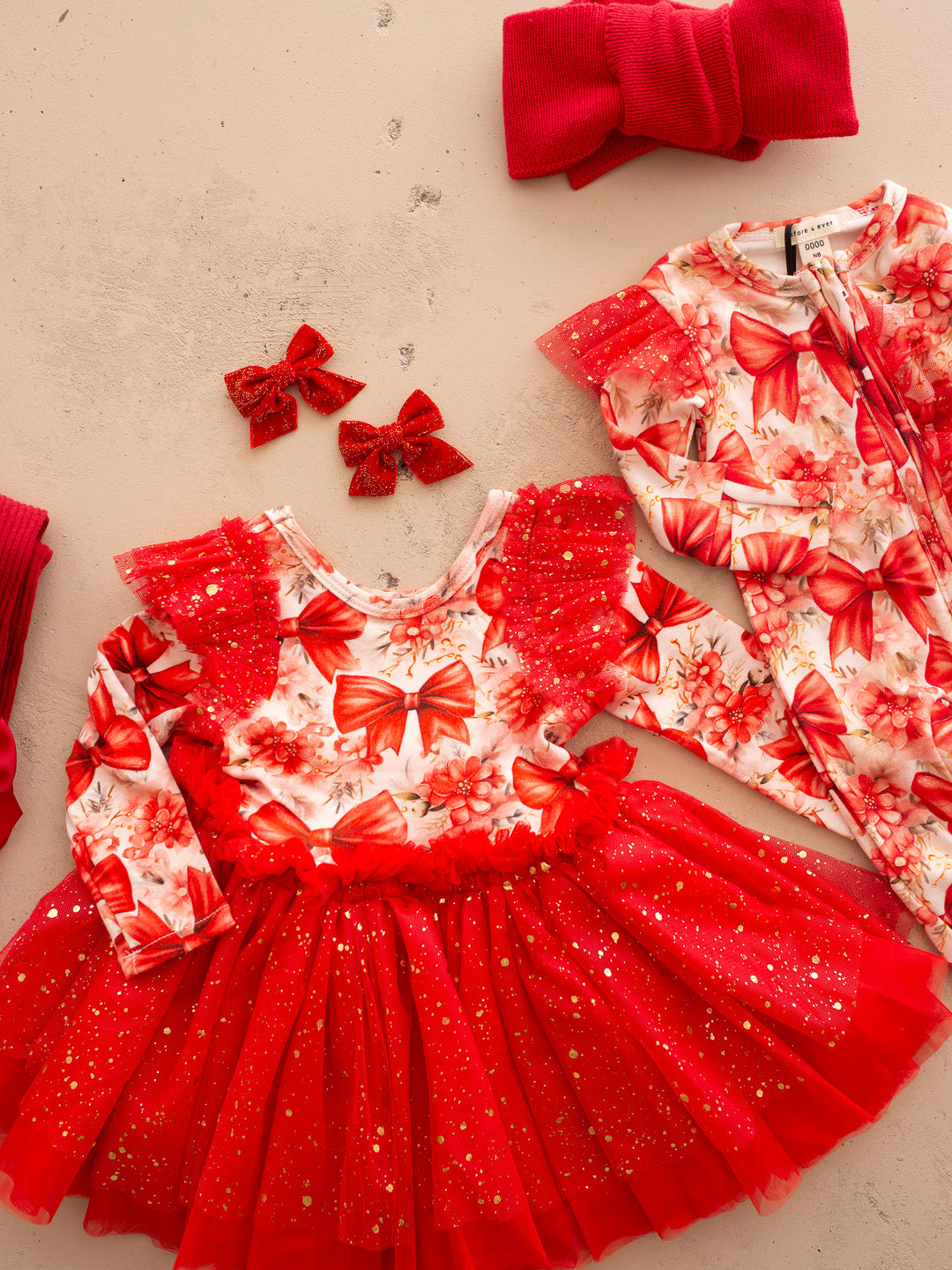All I Wish Red Bow Dress