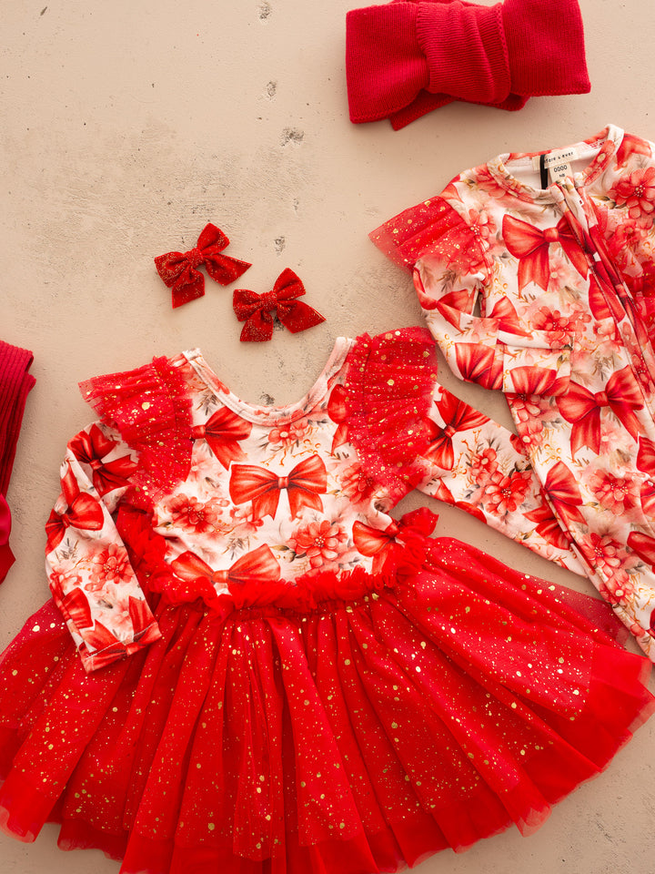 All I Wish Red Bow Dress