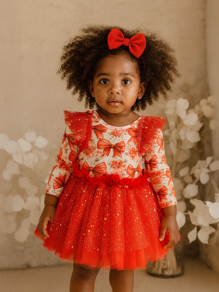All I Wish Red Bow Dress