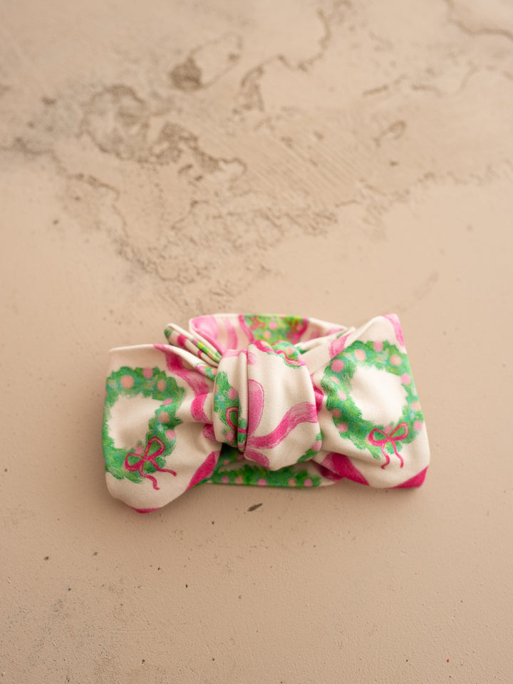 Tis The Season  - Topknot Headwrap Wreath
