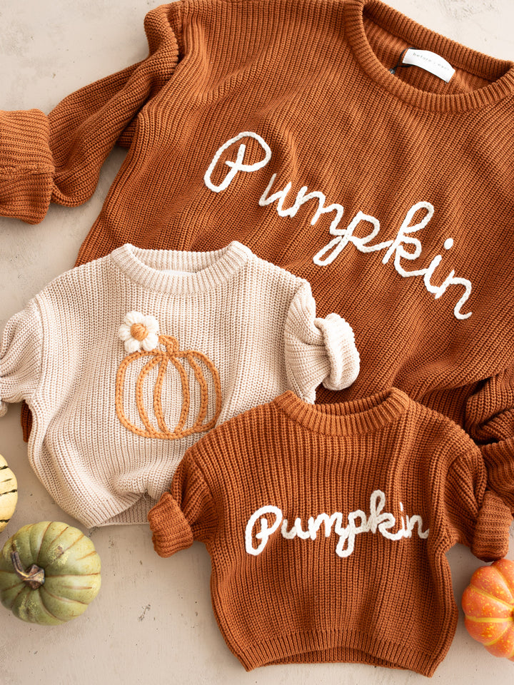 Pumpkin Pie Sweater - Rust Unisex Adult