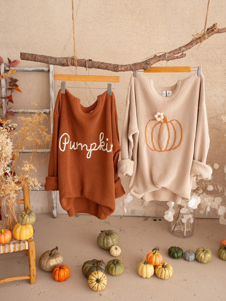 Pumpkin Pie Sweater - Rust Unisex Adult