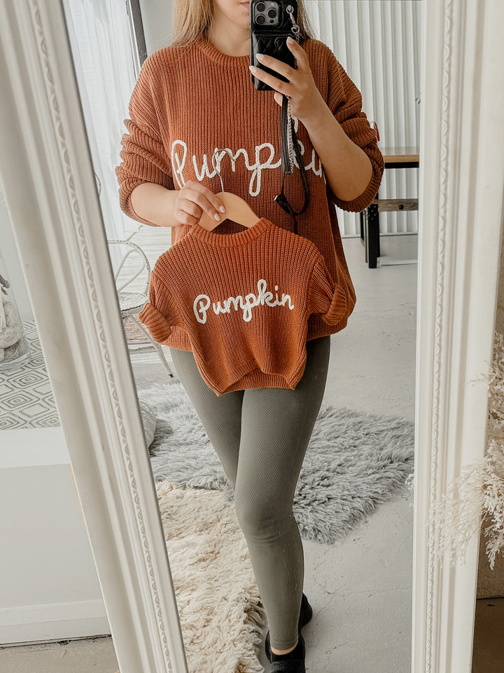 Pumpkin Pie Sweater - Rust Unisex Adult