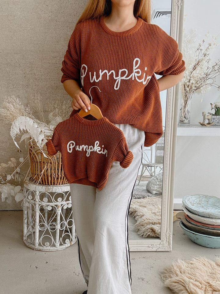Pumpkin Pie Sweater - Rust Unisex Adult