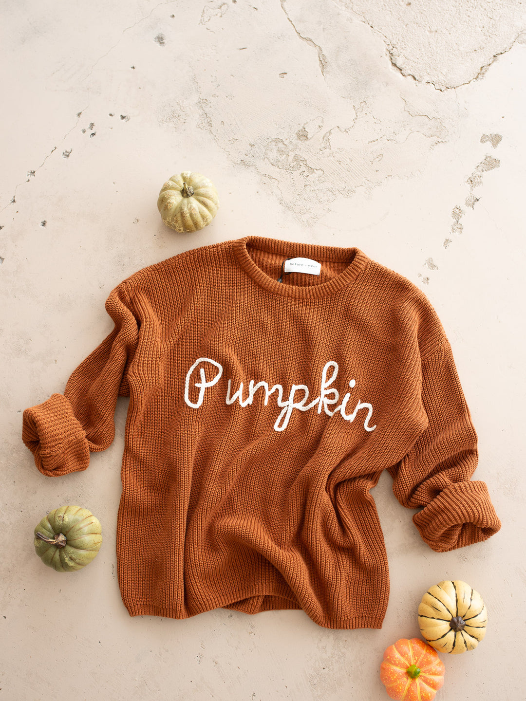 Pumpkin Pie Sweater - Rust Unisex Adult