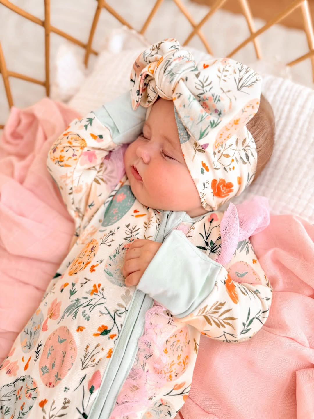 Bunny & Friends - Topknot Headwrap - Easter Eggs