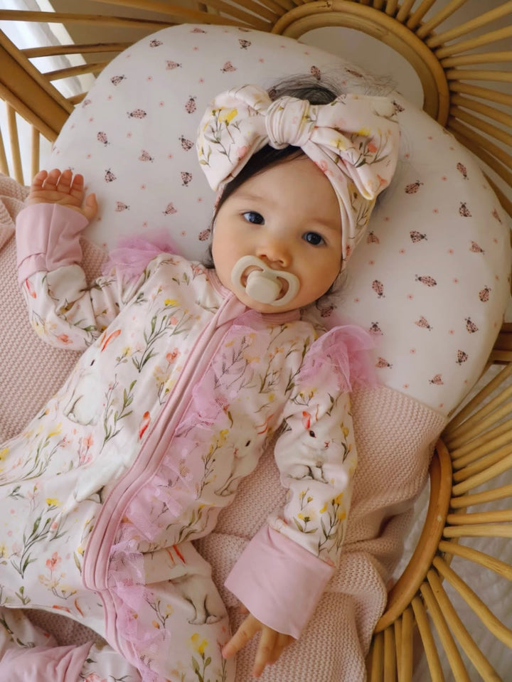 Bunny & Friends - Topknot Headwrap - Garden Bunny