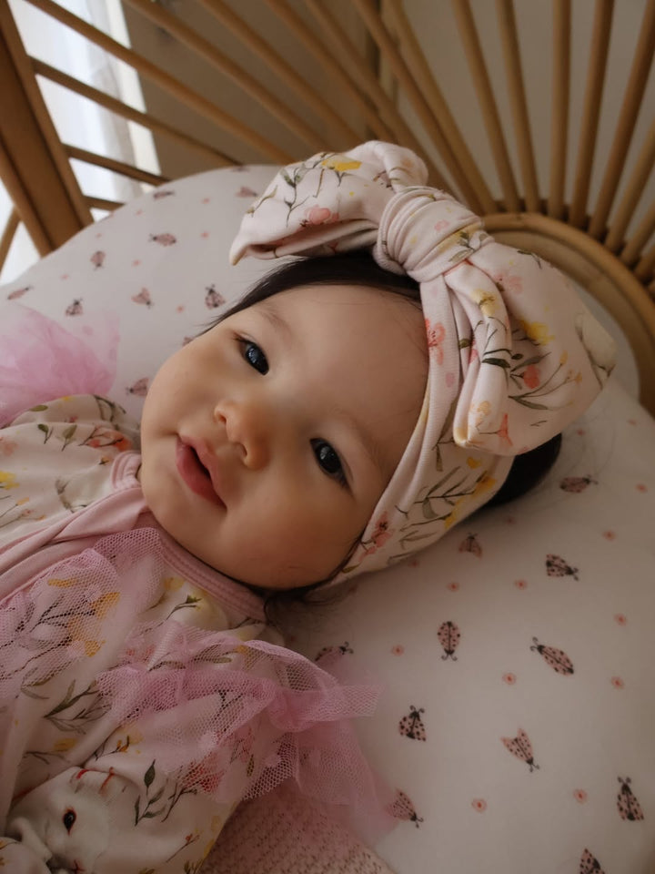 Bunny & Friends - Topknot Headwrap - Garden Bunny