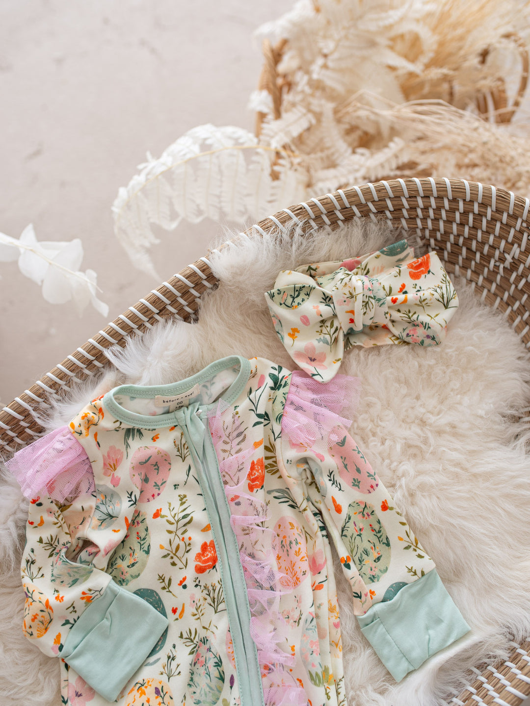 Bunny & Friends - Topknot Headwrap - Easter Eggs