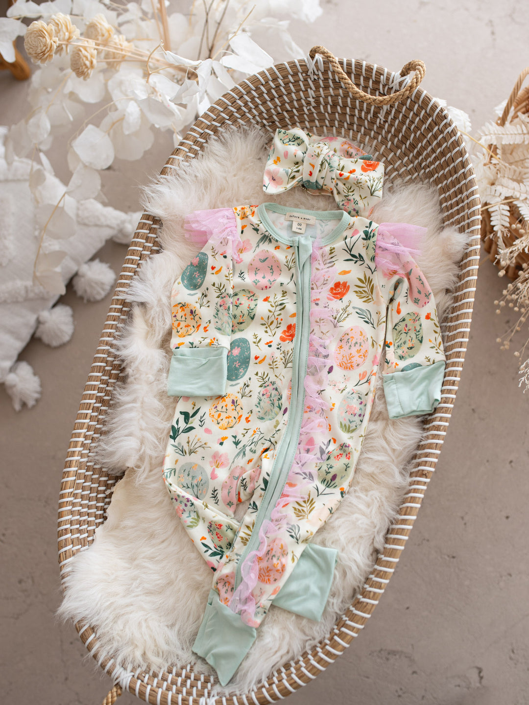 Bunny & Friends - Topknot Headwrap - Easter Eggs