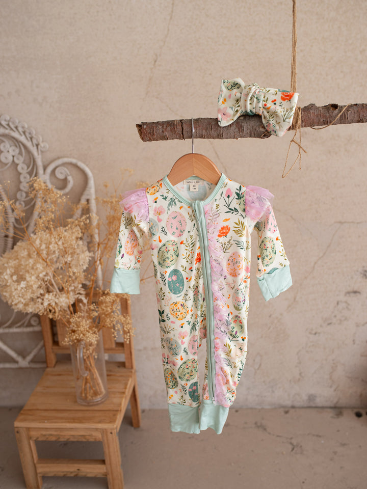 Bunny & Friends - Topknot Headwrap - Easter Eggs