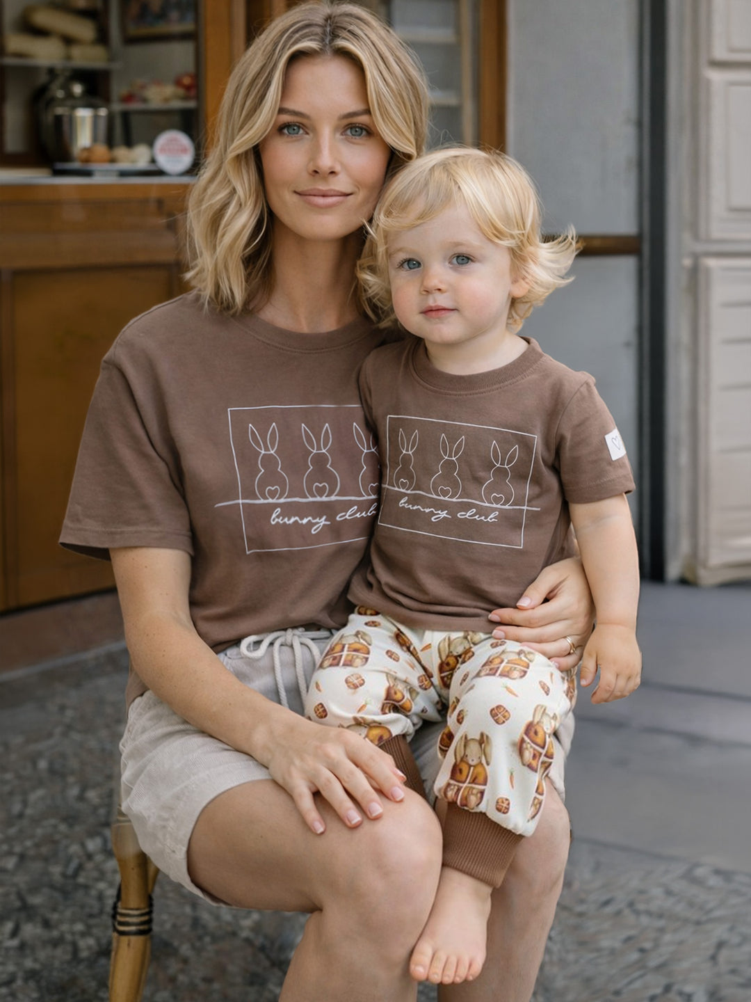 Bunny Club Tee Unisex Adult - Taupe