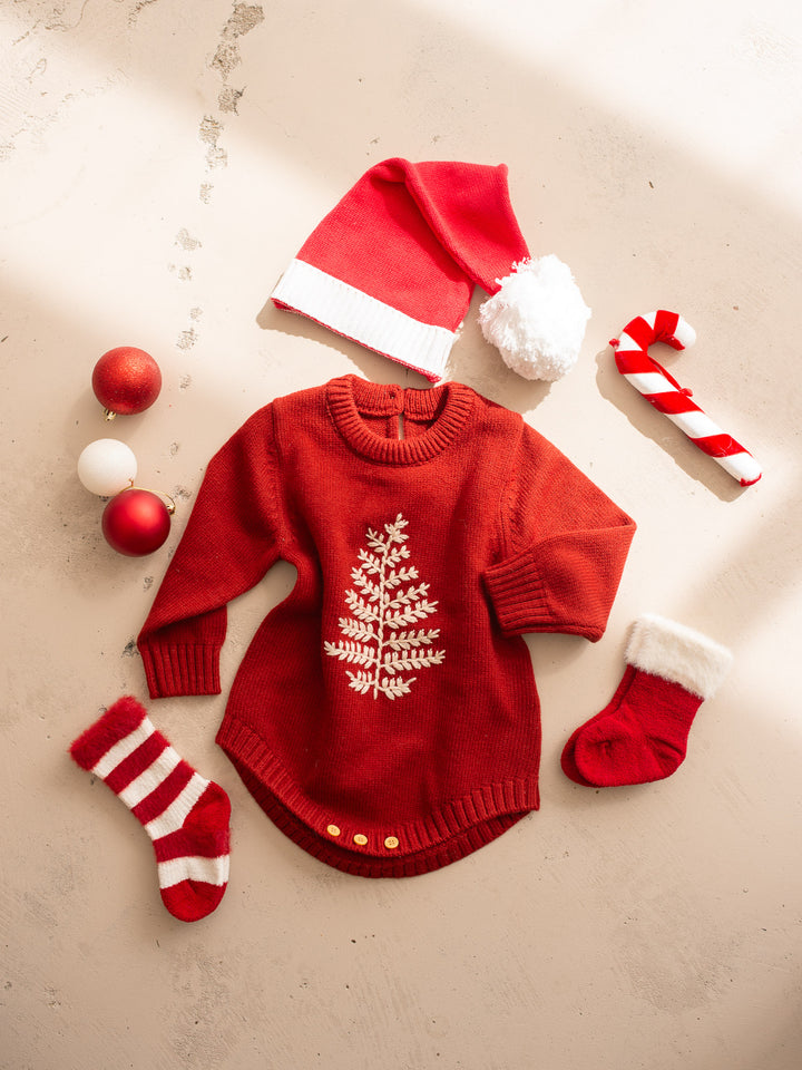Candy Cane Baby Socks - Red White