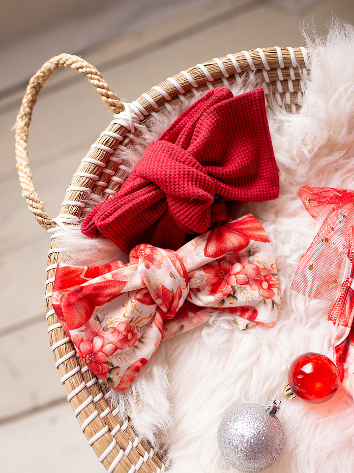 All I Wish - Topknot Headwrap Red Bow