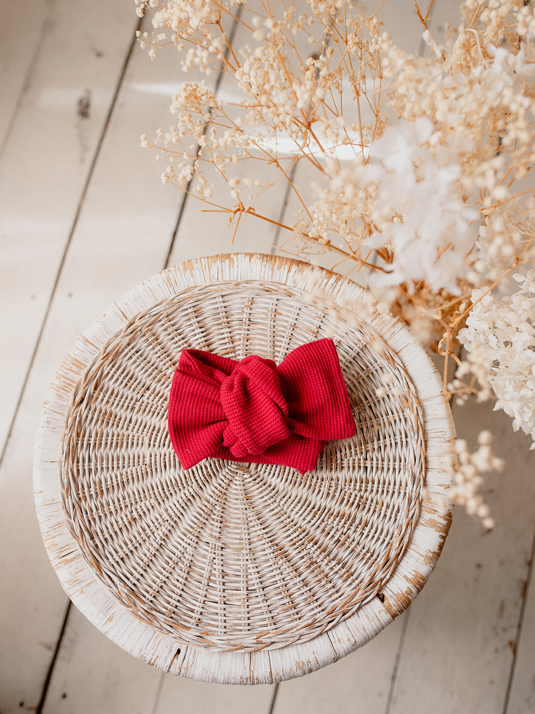 All I Wish - Topknot Headwrap Red