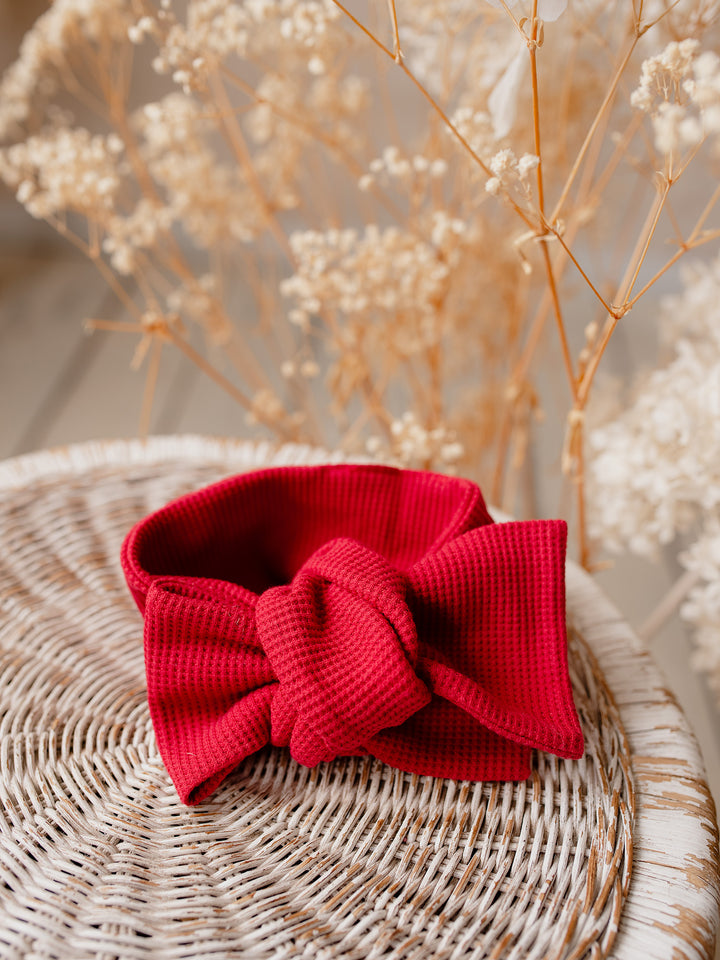 All I Wish - Topknot Headwrap Red