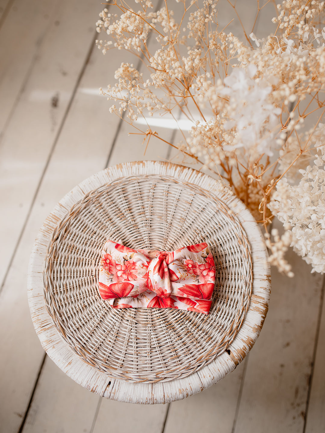 All I Wish - Topknot Headwrap Red Bow