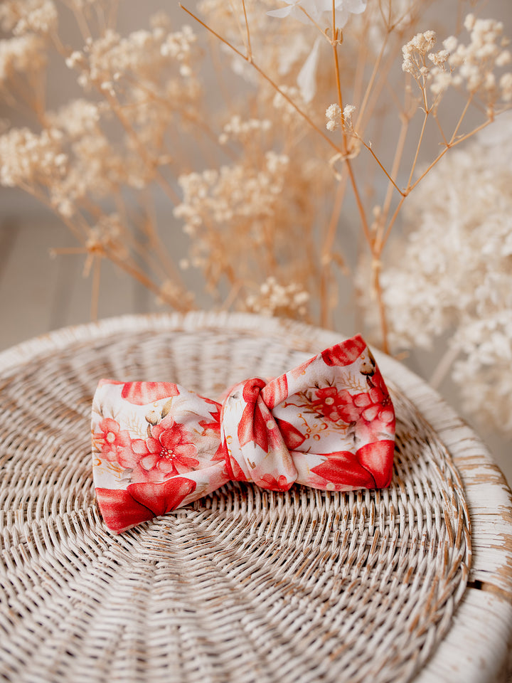 All I Wish - Topknot Headwrap Red Bow