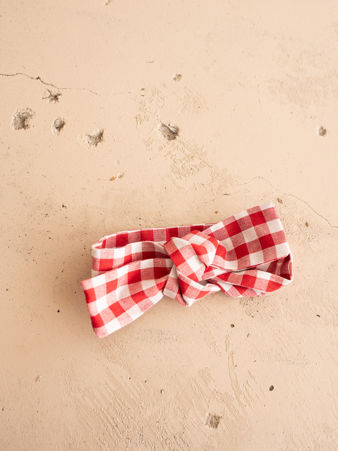 Gingham Giggles Headwrap - Red / White