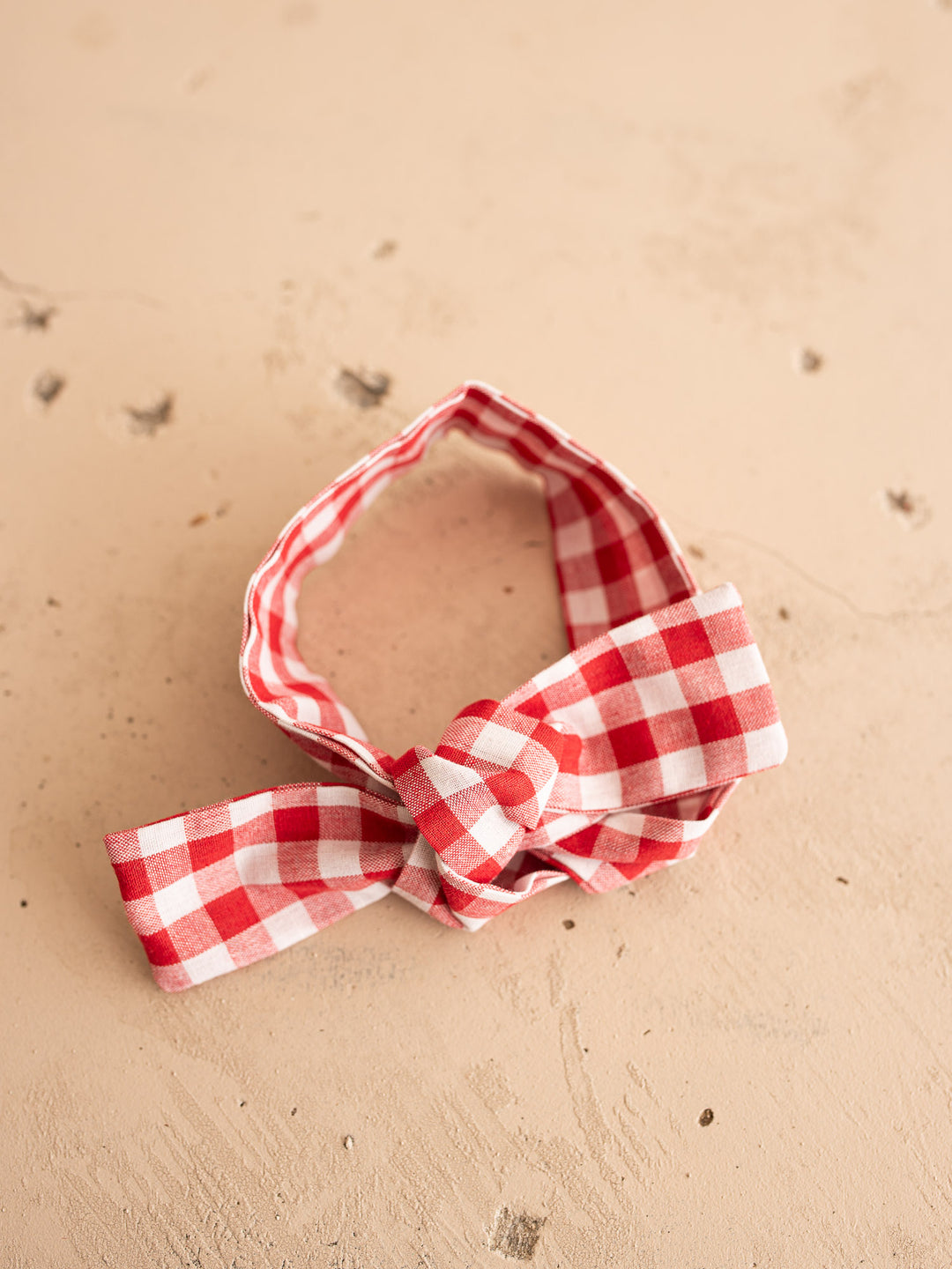Gingham Giggles Headwrap - Red / White