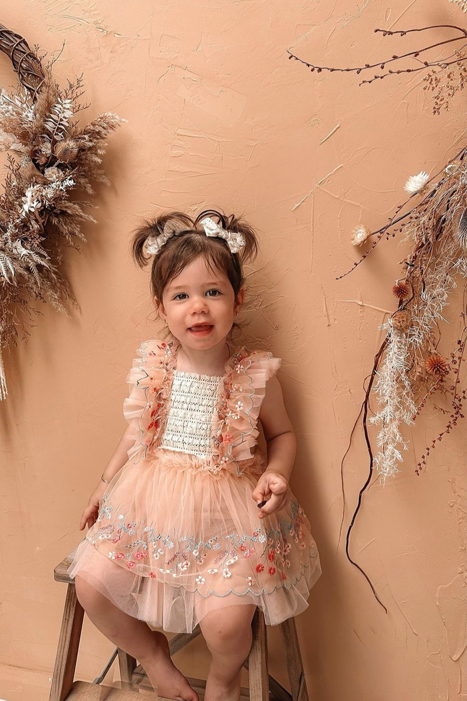 Pretty Me Baby Tulle Romper Dress - Peachy Pink – Before & Ever