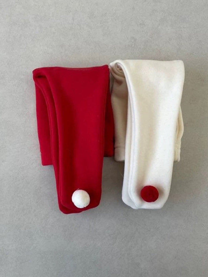 Baby Rudolph Fleece Lined Leggings - Red
