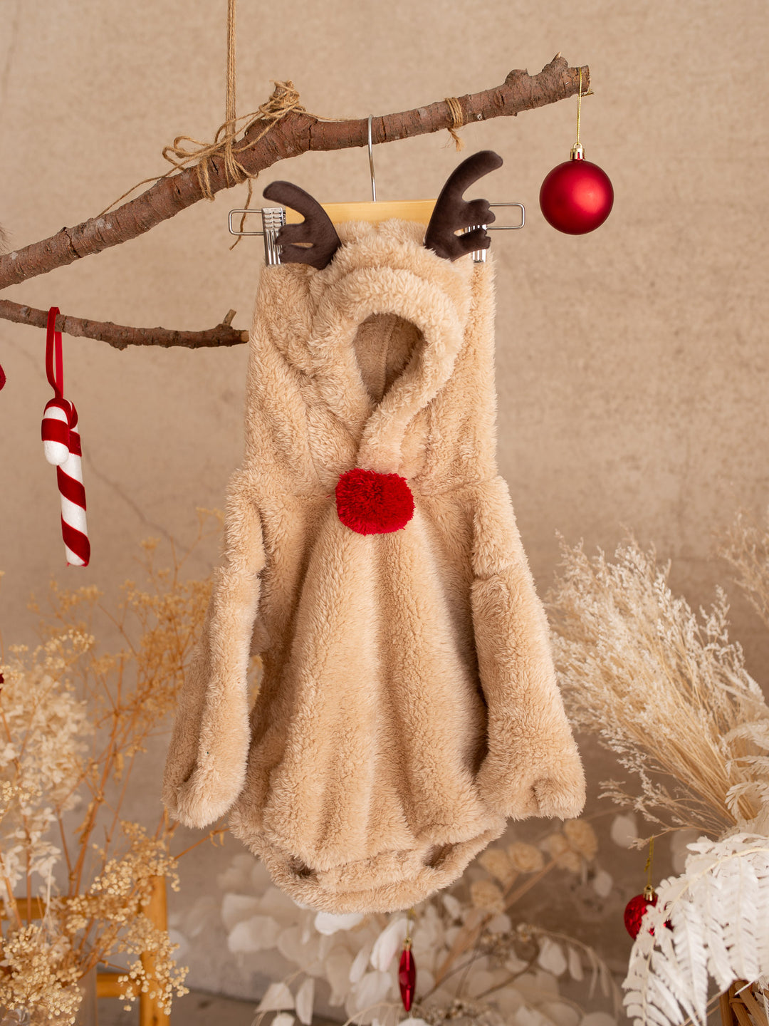 Baby Rudolph Plush Romper