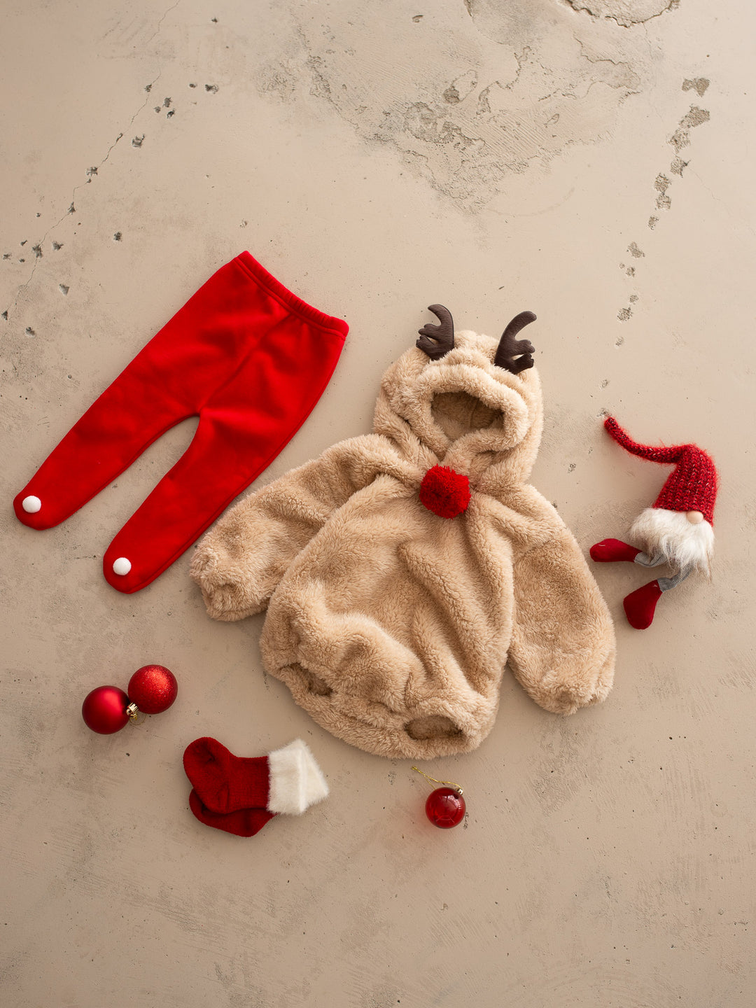 Baby Rudolph Plush Romper