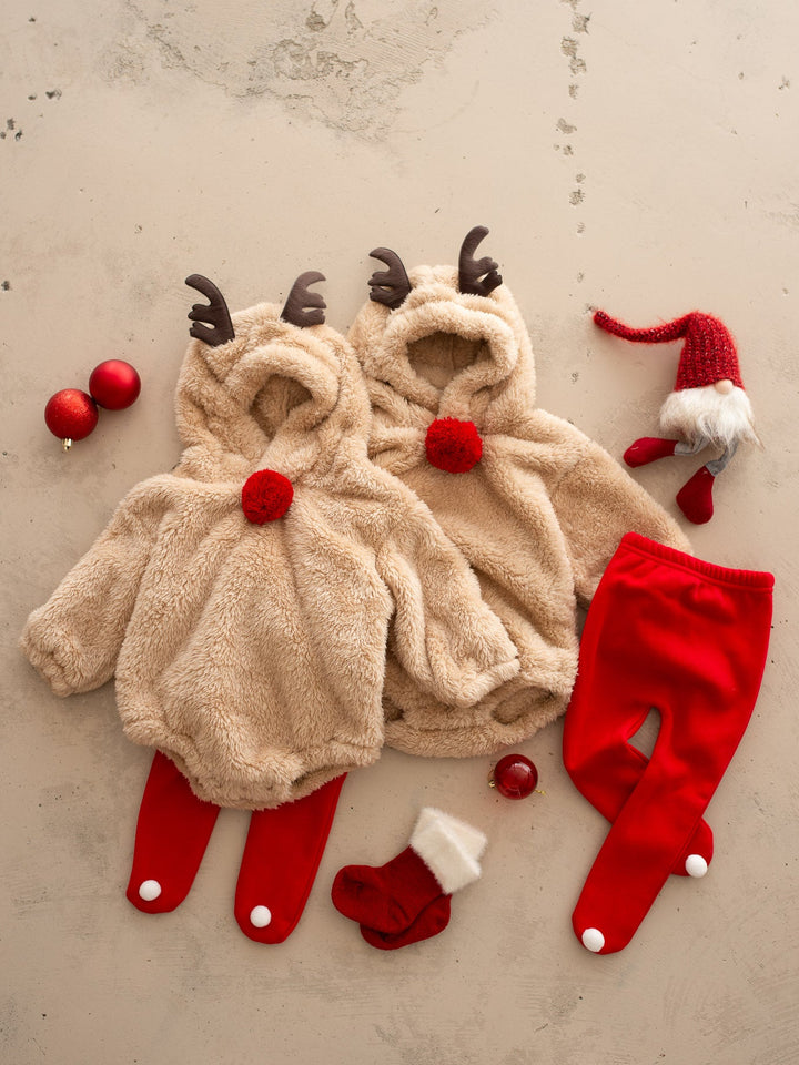 Baby Rudolph Plush Romper