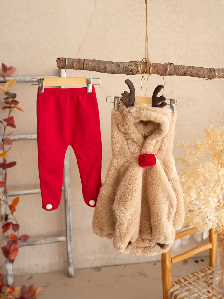Baby Rudolph Plush Romper