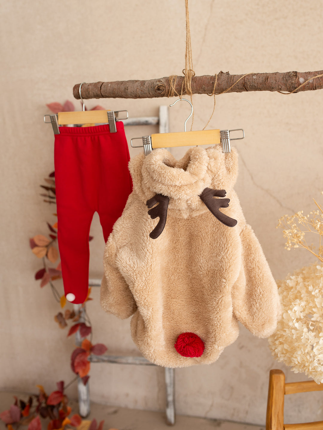 Baby Rudolph Plush Romper