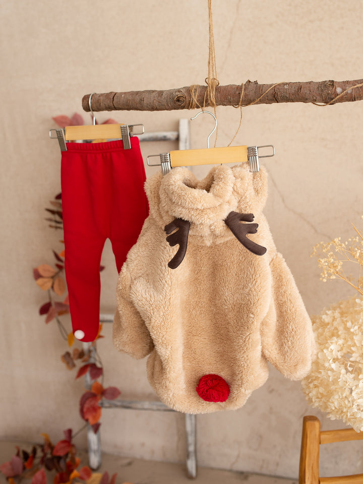 Baby Rudolph Plush Romper