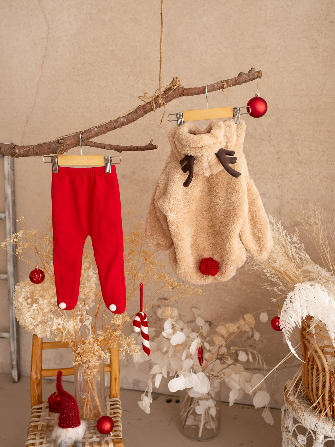 Baby Rudolph Plush Romper