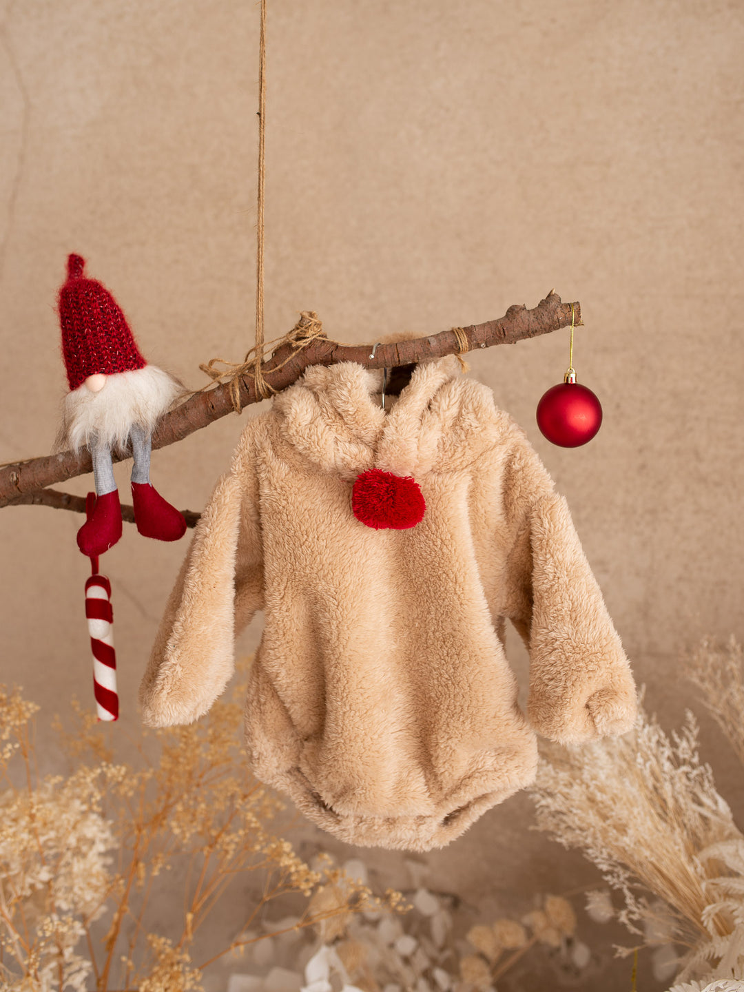 Baby Rudolph Plush Romper