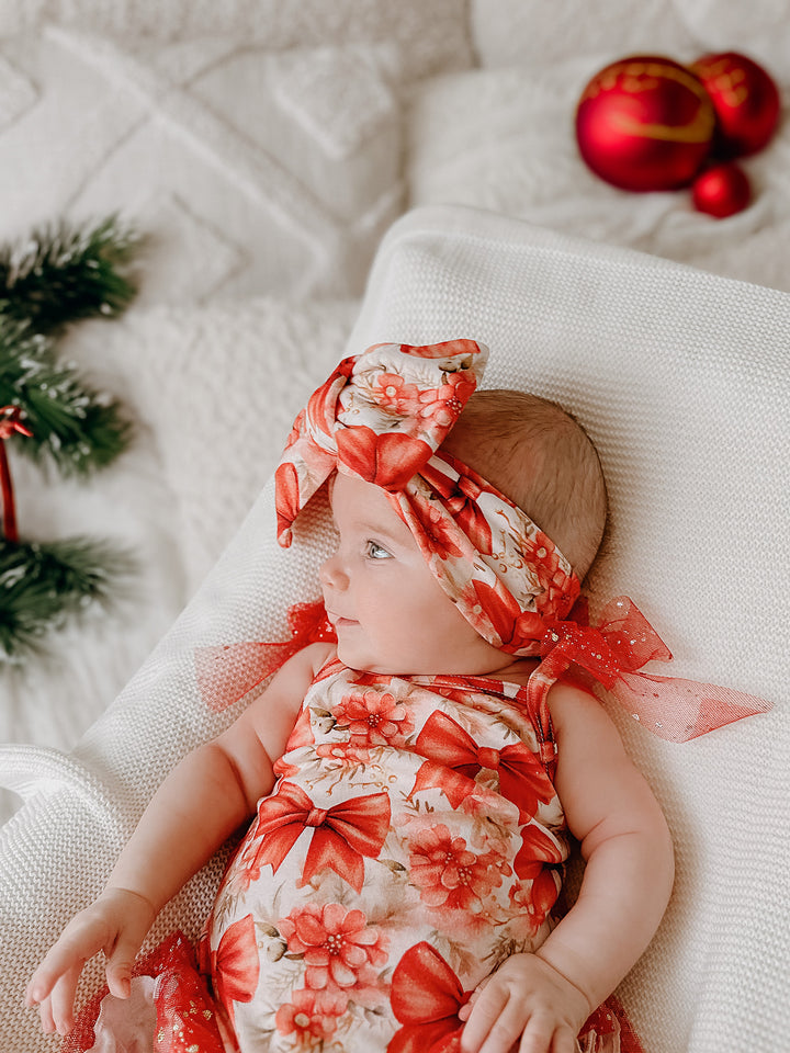 All I Wish - Red Bow Romper