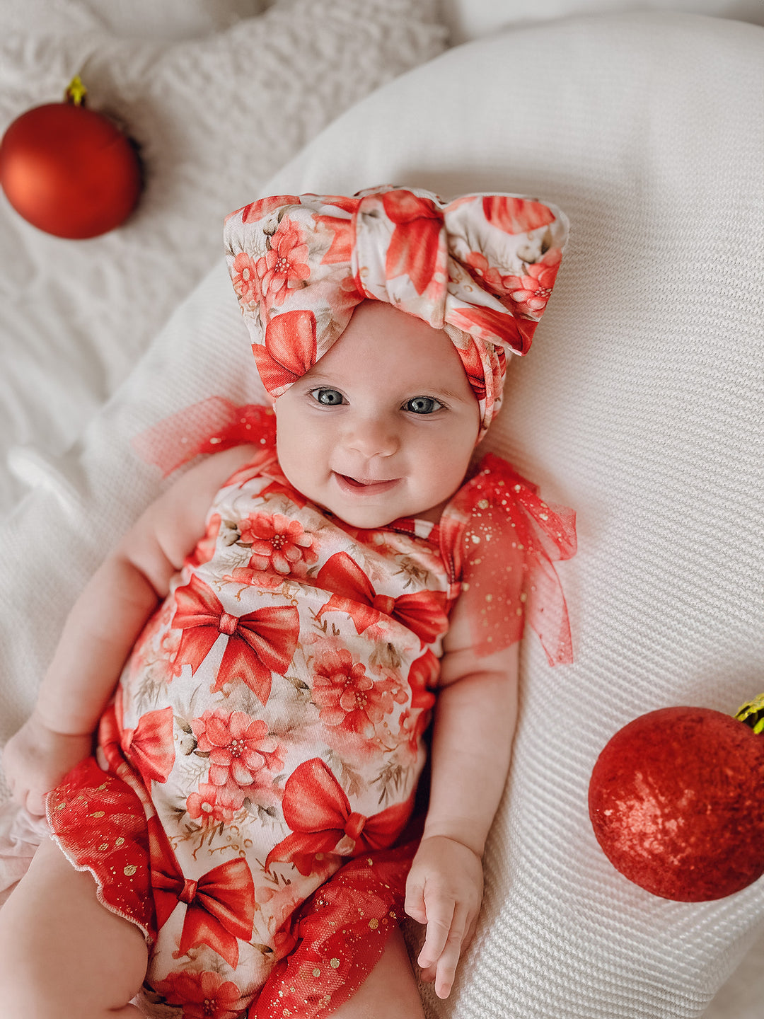 All I Wish - Red Bow Romper