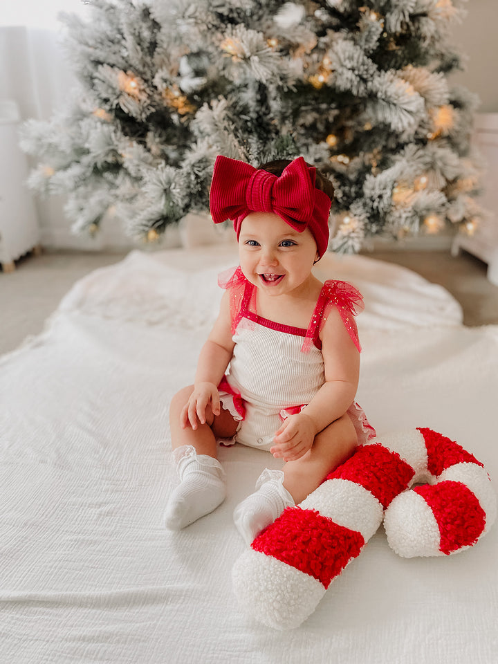 All I Wish - White & Red Romper