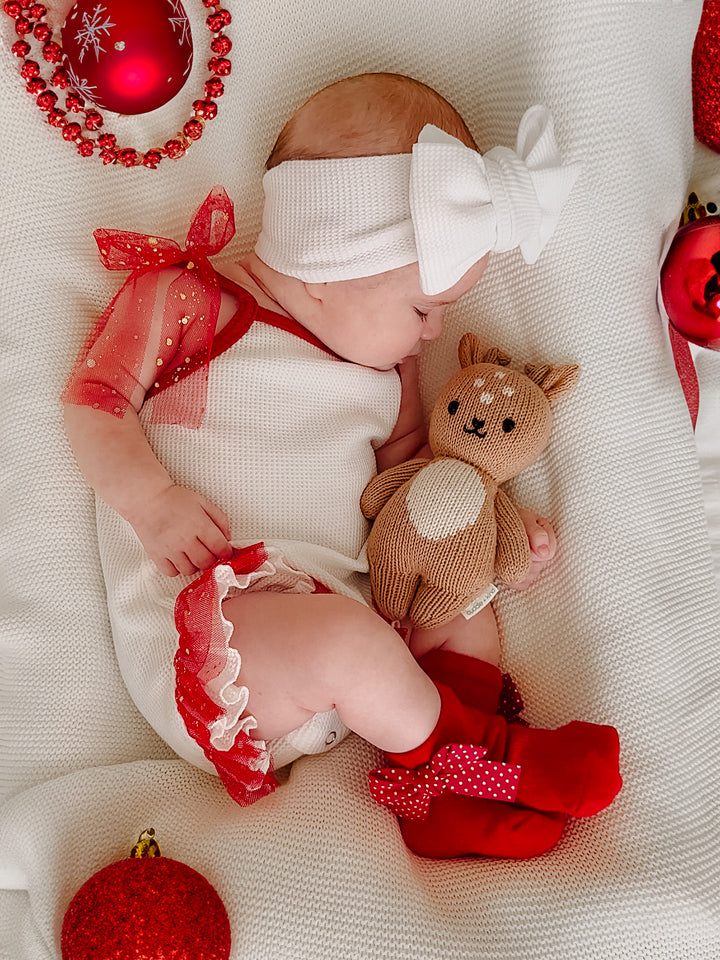 All I Wish - White & Red Romper