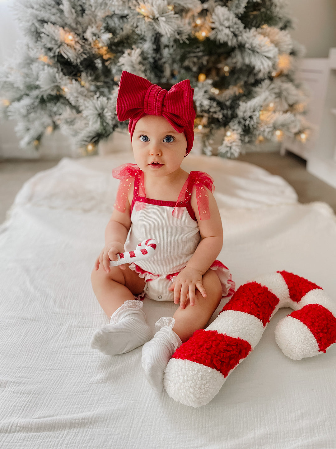 All I Wish - White & Red Romper