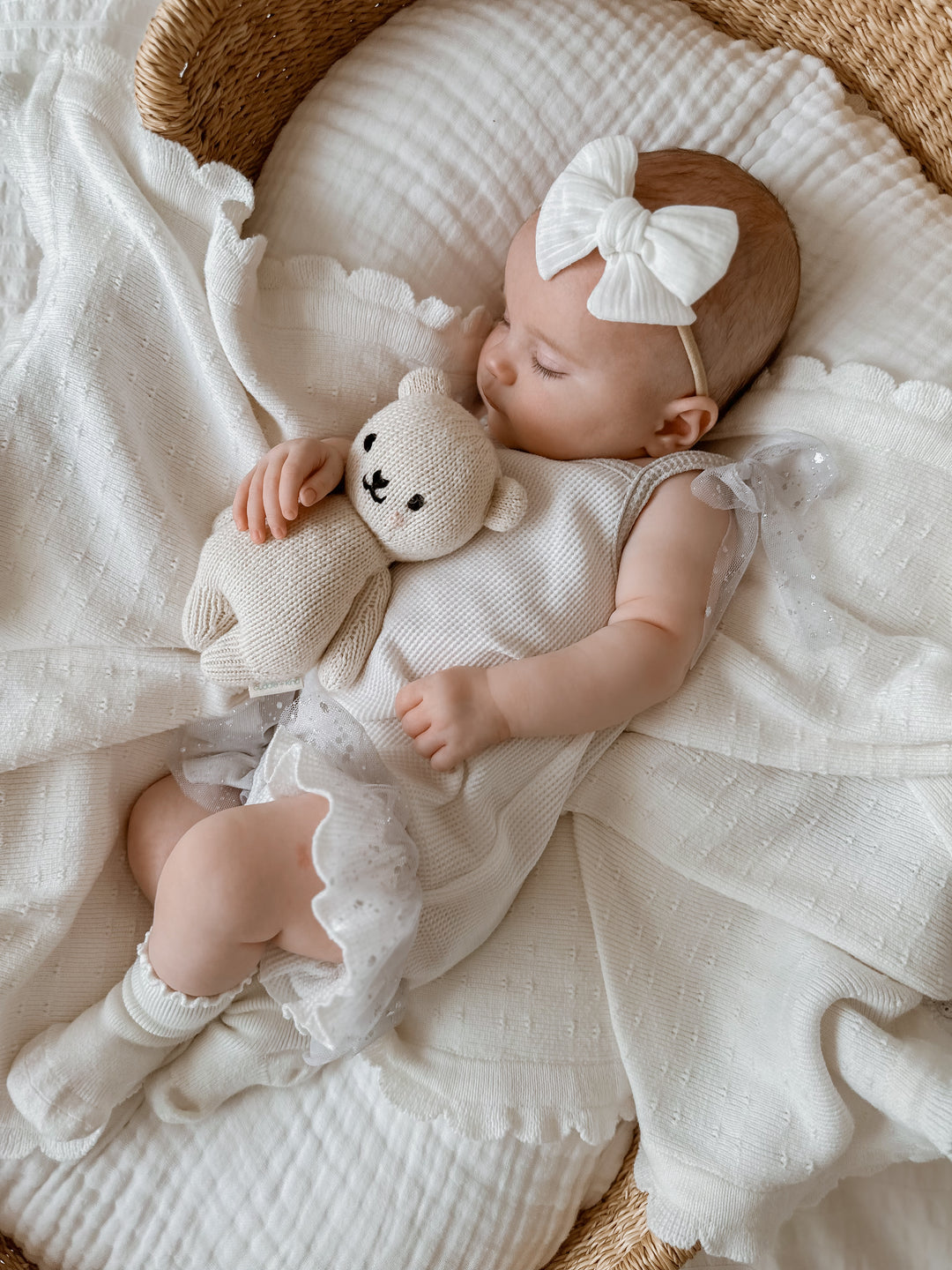 All I Wish - White & Grey Romper