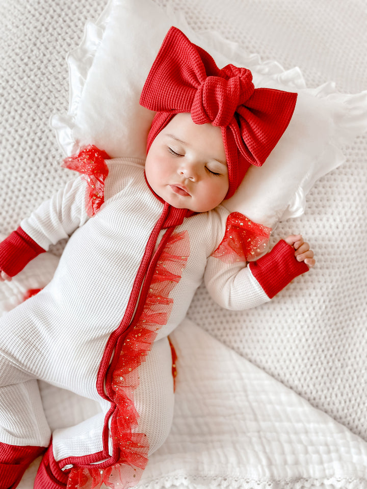 All I Wish - White & Red Onesie