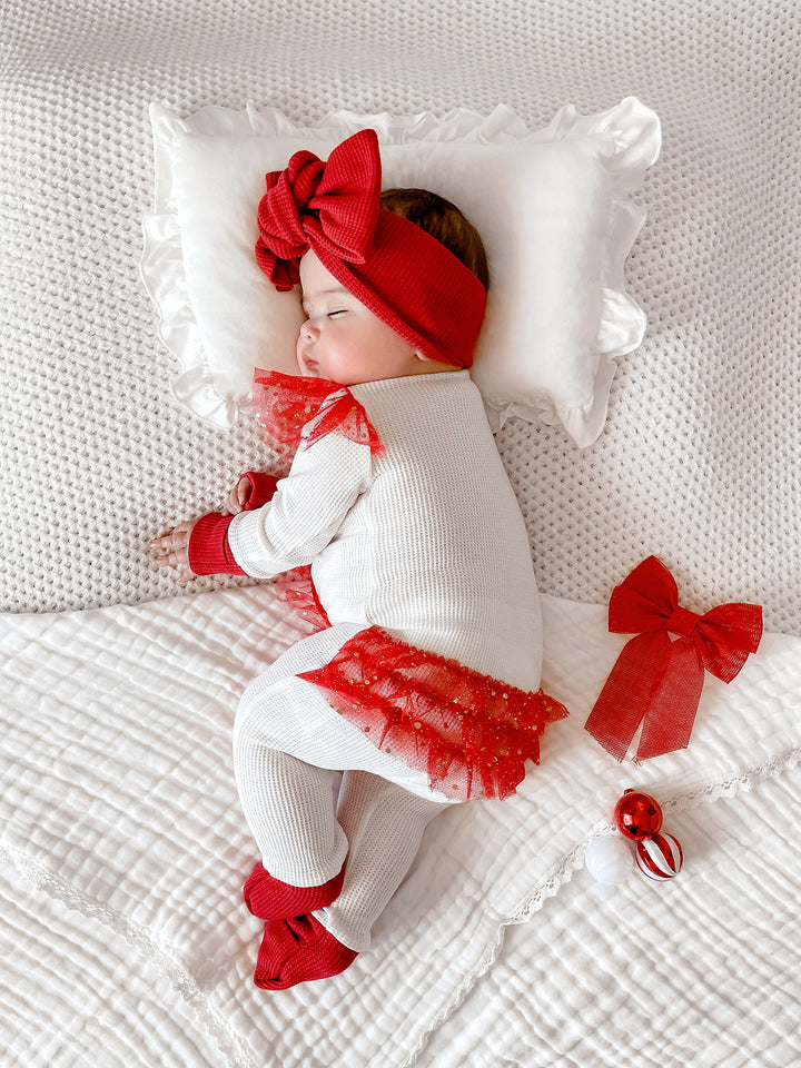 All I Wish - White & Red Onesie