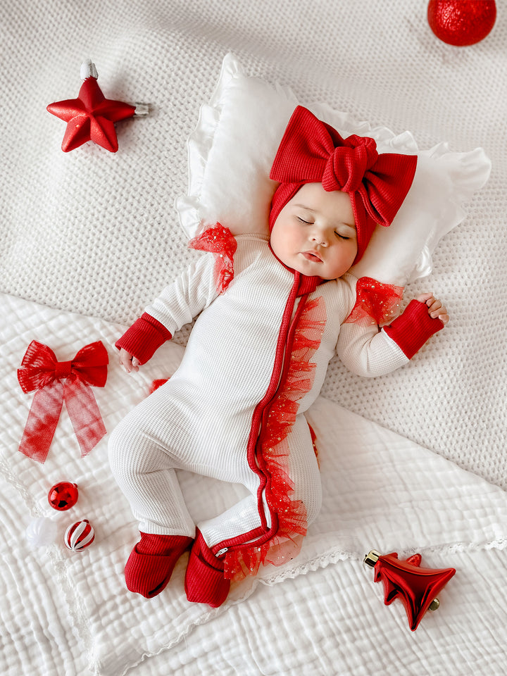 All I Wish - White & Red Onesie