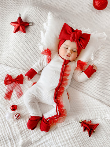 All I Wish - White & Red Onesie