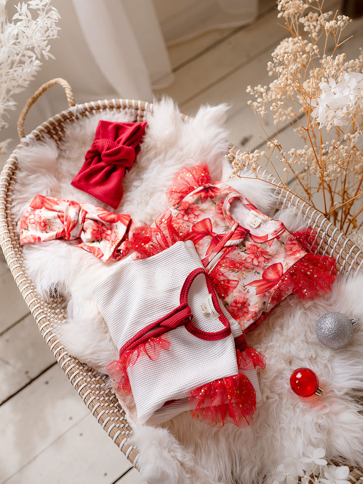 All I Wish - White & Red Onesie