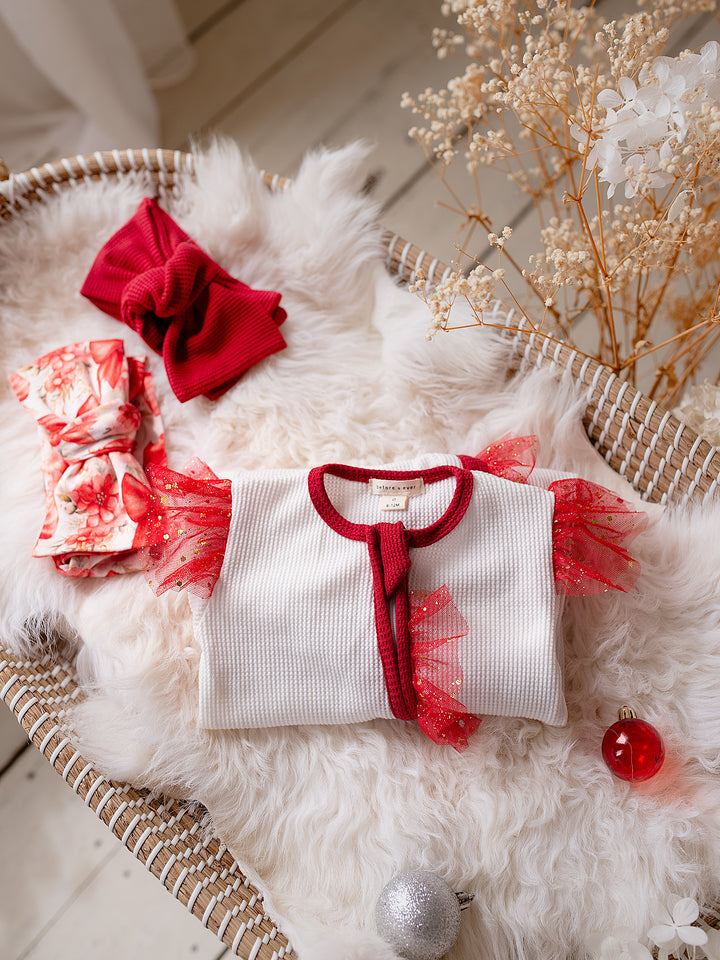 All I Wish - White & Red Onesie