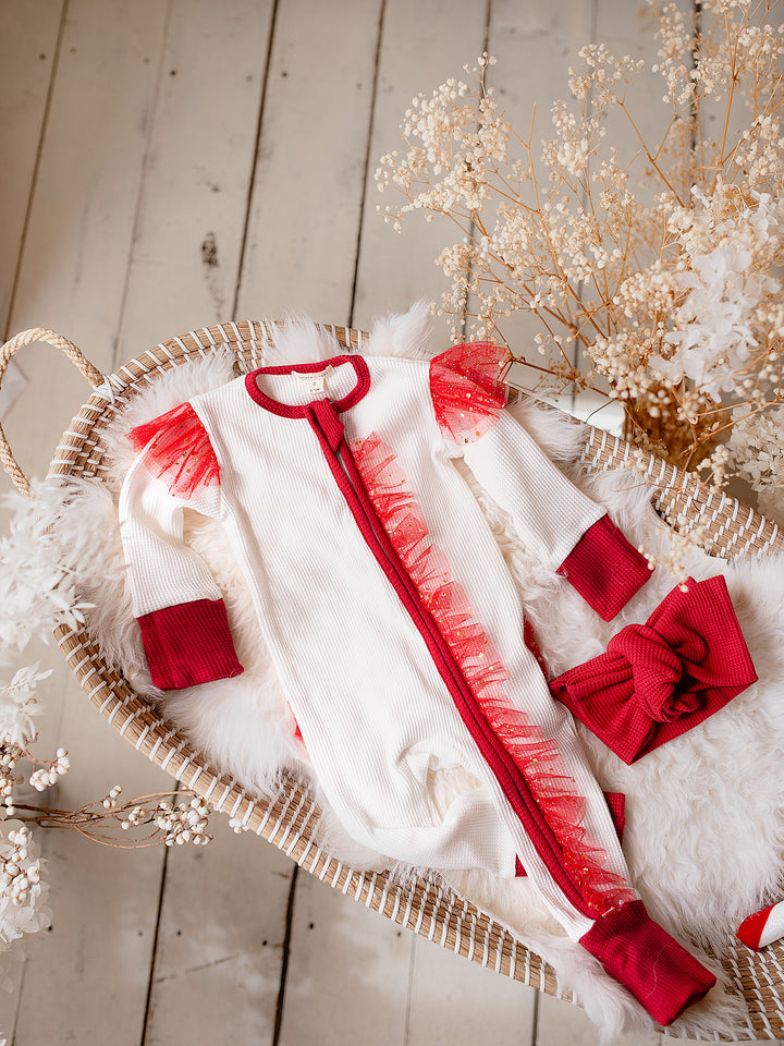 All I Wish - White & Red Onesie